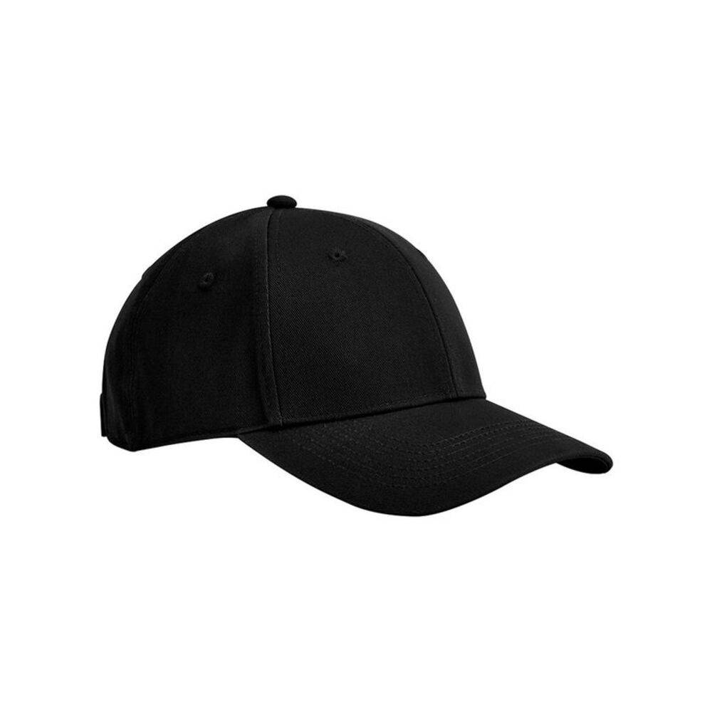 Beechfield Childrens/Kids Classic 6 Panel Natural Cotton Cap / Black